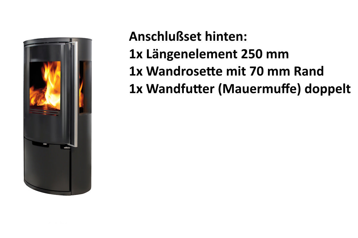 Ember Kaminofen E-15 VG drei Glasscheiben Vollglastür