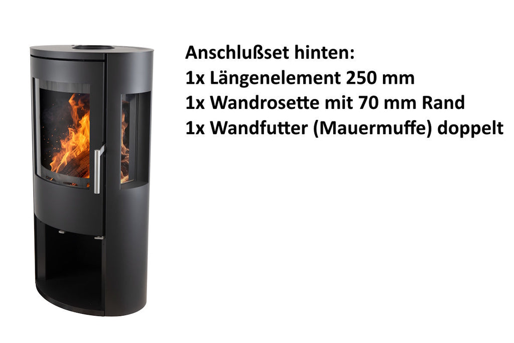 Ember Kaminofen E-15 VG drei Glasscheiben Vollglastür