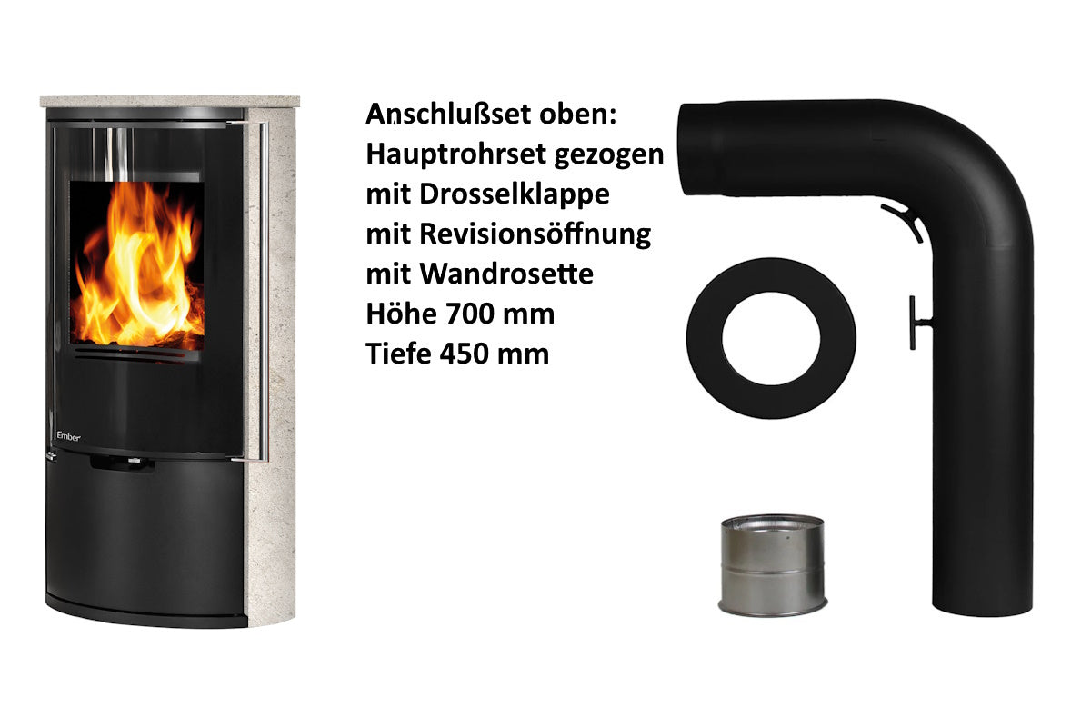 Ember Kamin E-14 VG Vollglastür