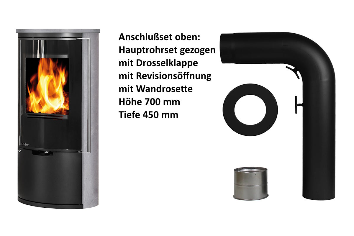 Ember Kamin E-14 VG Vollglastür