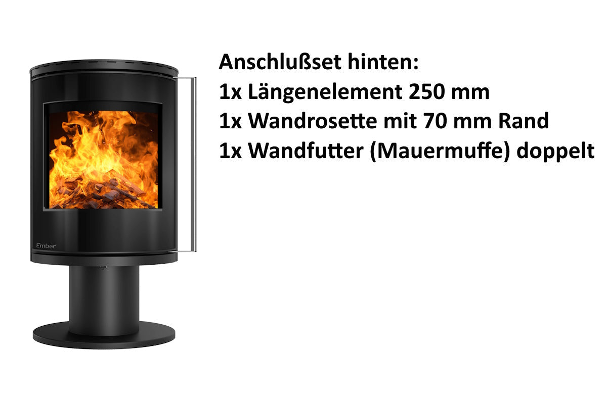 Ember Kamin F-16 VG drehbar Vollglastür