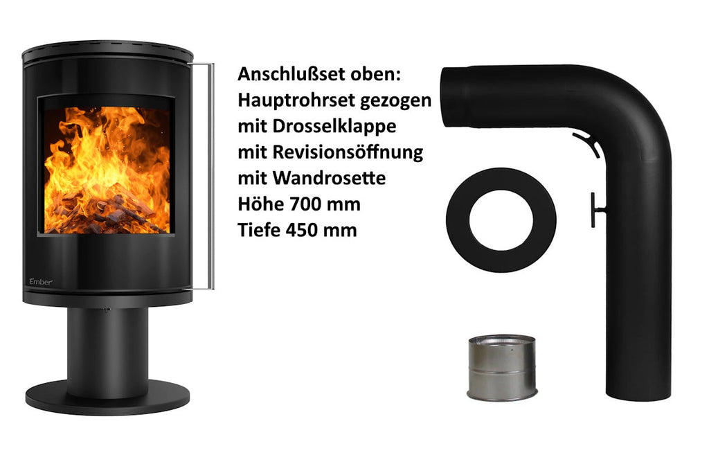 Ember Kamin F-16 VG drehbar Vollglastür