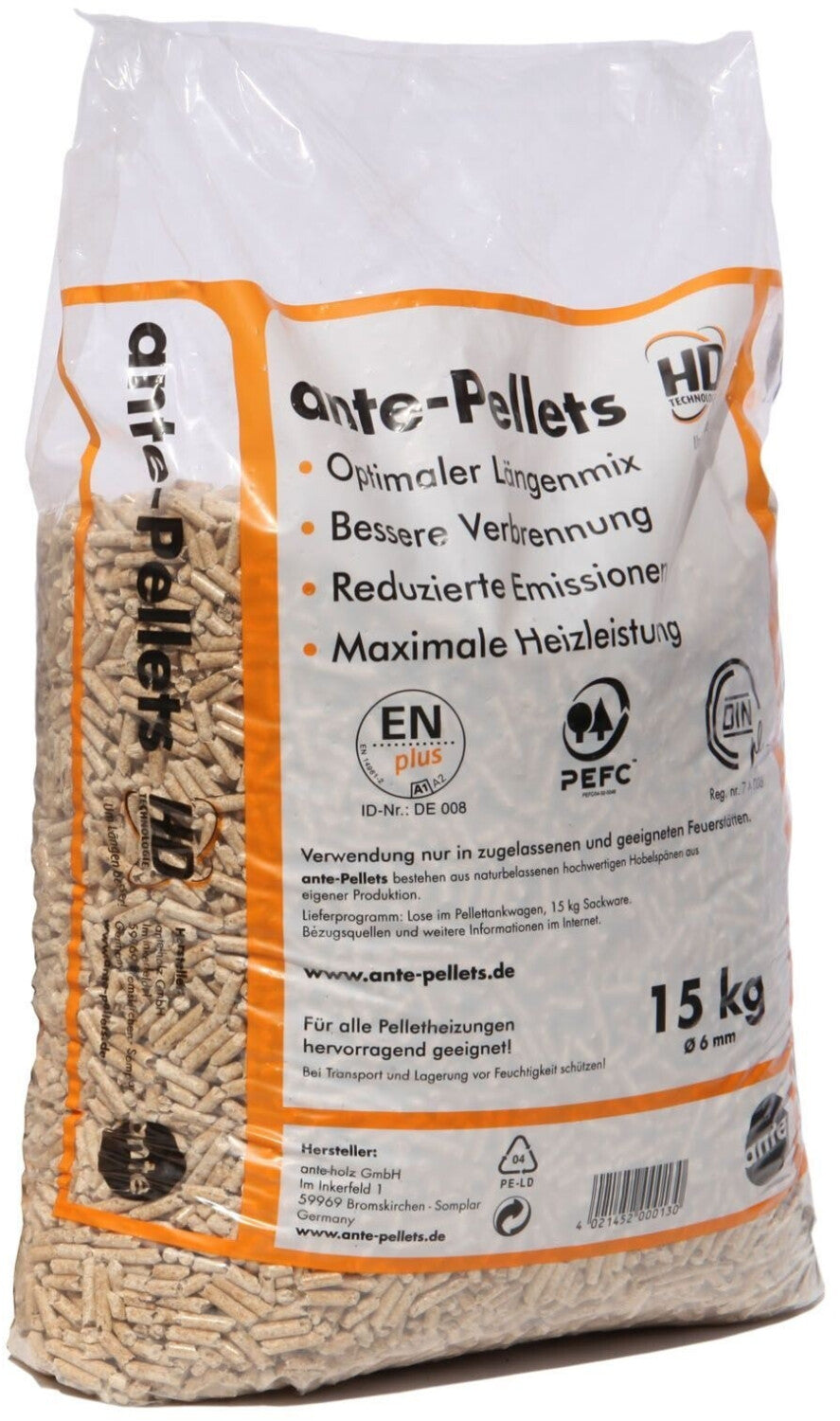 HD+ Energy Wood Holzpellets 6mm 975kg CO2-neutral Pelletheizung