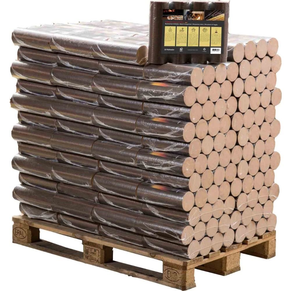 Pini-Kay Holzbriketts Premium 960kg 96 Buendel Heizwert 5,2 kWh