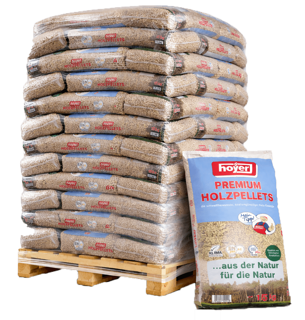 Hoyer Holzpellets ENplus A1 990kg 66 Saecke hoher Heizwert