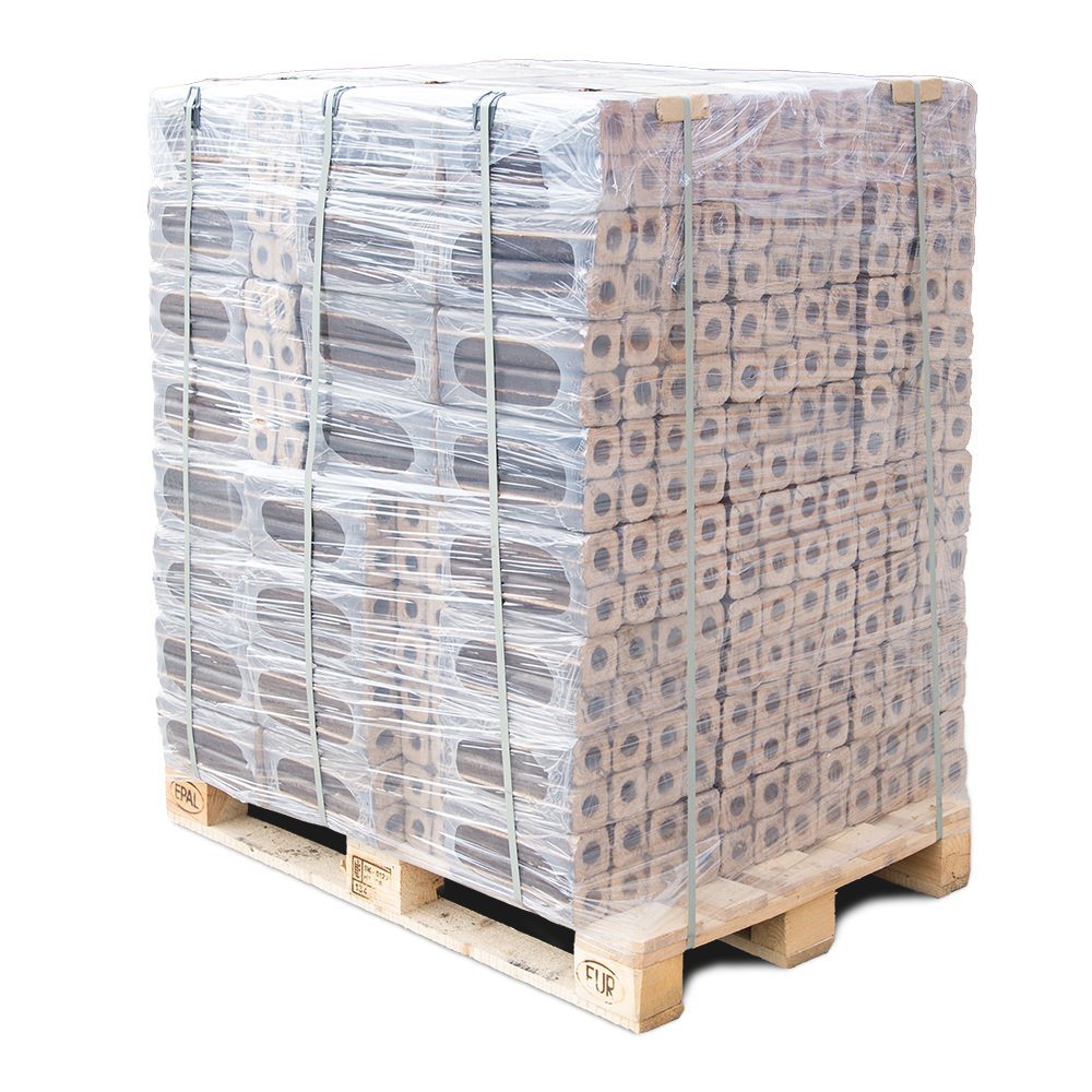 REKORD Braunkohlebriketts 900kg 90 Pakete a 10kg Palette